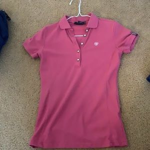 samon pink ariat shirt barely used